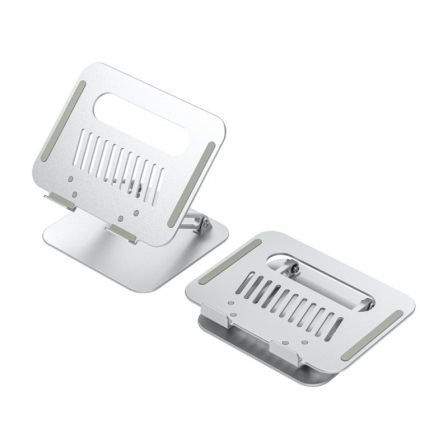 Aisens Soporte de Sobremesa XL Ajustable para Portátil y Tablet 10-17 Pulgadas, Plata
